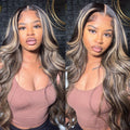 Balayage Honey Blonde Highlight 6×5 13×4 Lace Glueless Wig Body Wave HD Lace Wig