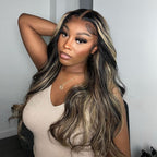 Balayage Honey Blonde Highlight 6×5 13×4 Lace Glueless Wig Body Wave HD Lace Wig