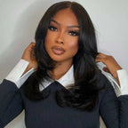 Butterfly Layered Cut Glueless 6x5 HD Lace Wig Ombre Brown Color Pre-Styled Human Hair Wig