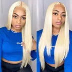 613 Blonde Straight Human Hair Lace Front Wigs Undetectable Lace Wig