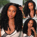 Burmese Curly Wig With Spiral Curly Ends Pull &amp; Go Glueless Human Hair Wig 180%