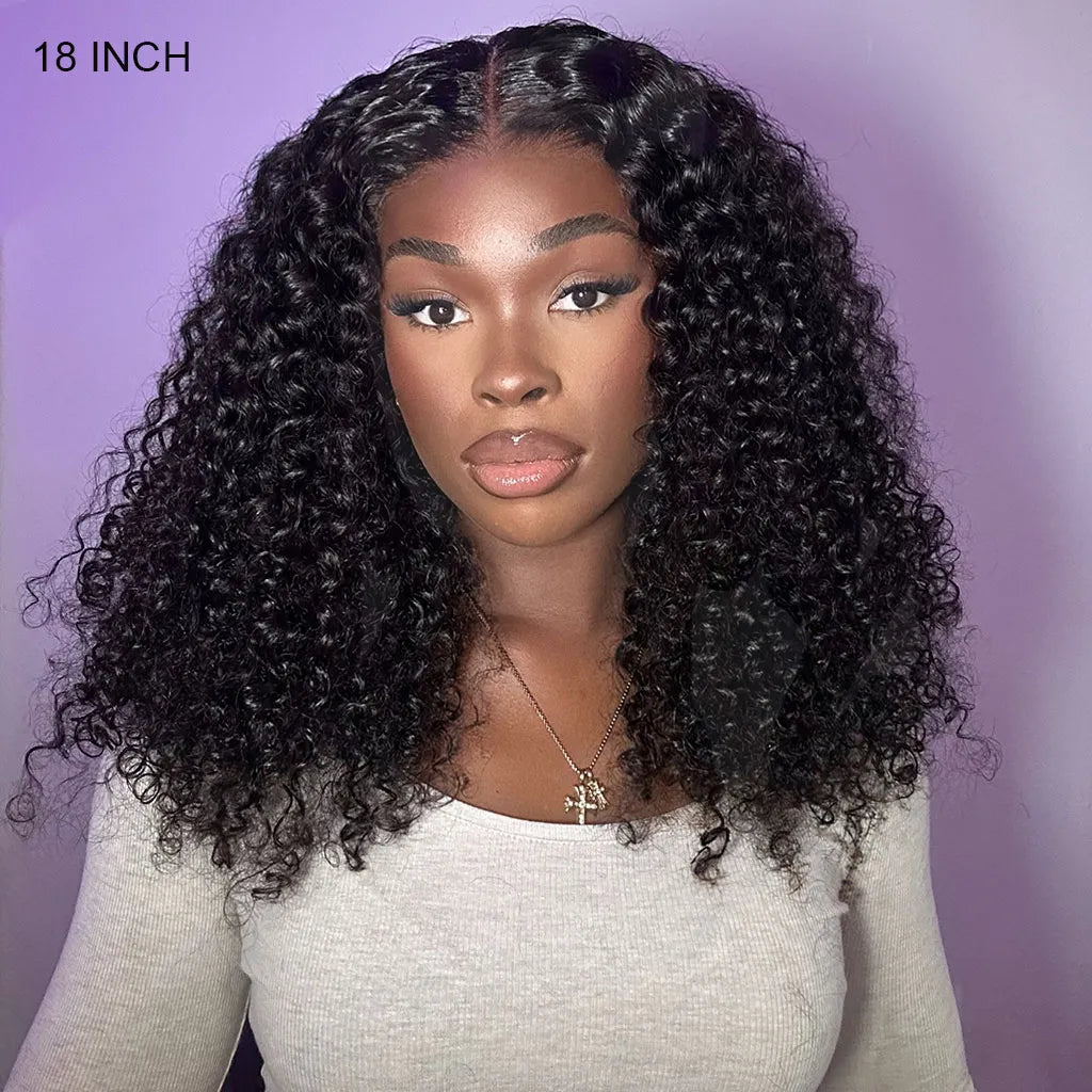 Full &amp; Voluminous Popping Burmese Curly Wig Pull &amp; Go Glueless 6x5 Lace Wig Super Double Drawn Human Hair Wig 250%