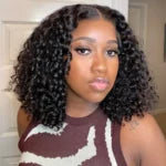 Bouncy Water Wave Short Bob Wig Wear And Go Glueless 6x5 Lace Wig Pre-Bleached Knots