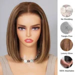 Highlight P4/27 Glueless Bob Wig 6x5 Pre-Cut HD Lace Wig Wear &amp; Go