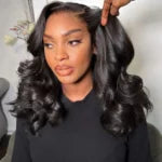 Barrel Curls Glueless Lace Wig 6x5 / 13x4 Undetectable HD Lace Front Short Wigs 200%