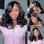 Layered Cut Loose Wave Glueless Wig C-Side Part 6x5 HD Lace Wig Natural Hairline With Baby Hair