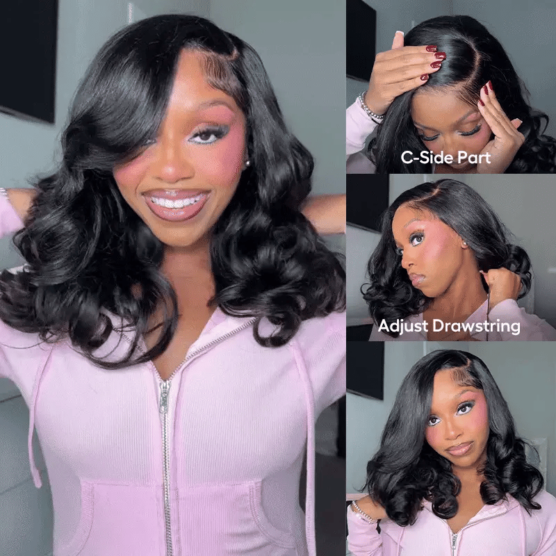 Layered Cut Loose Wave Glueless Wig C-Side Part 6x5 HD Lace Wig Natural Hairline With Baby Hair
