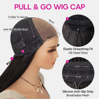 Pull &amp; Go Burmese Curly Short Wig With Spiral Curly Ends C-Side Part Glueless 6x5 Lace Wig