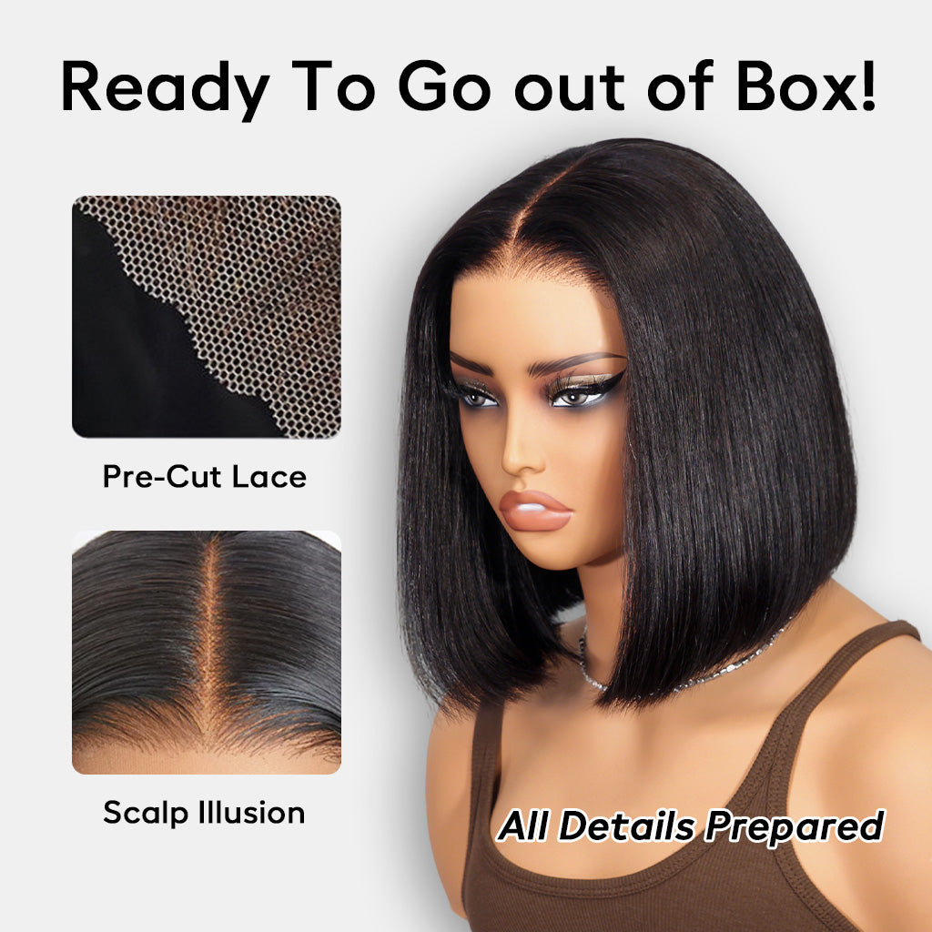 Pull &amp; Go Burmese Curly Short Wig With Spiral Curly Ends C-Side Part Glueless 6x5 Lace Wig