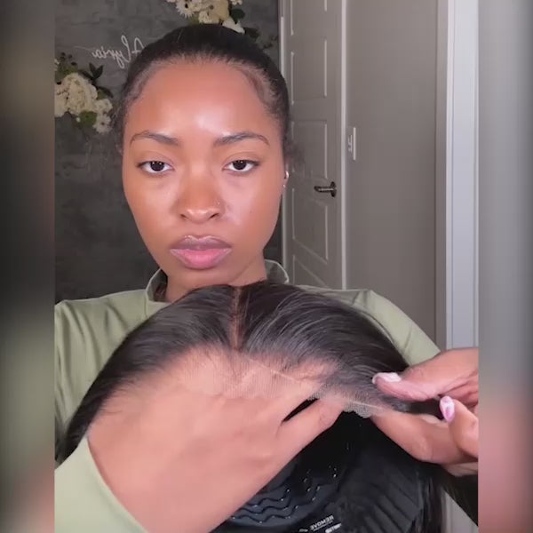 Straight Hair With Layers Shoulder Length Glueless Wig Human Hair HD Lace Wig